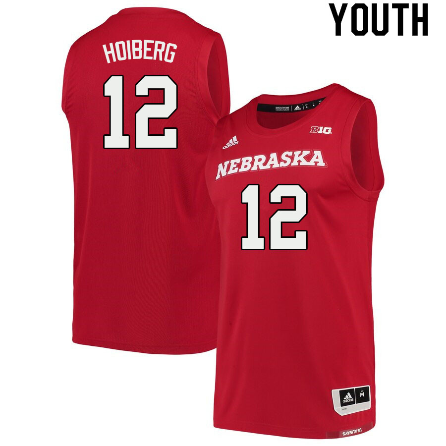Youth #12 Sam Hoiberg Nebraska Cornhuskers College Basketball Jerseys Sale-Scarlet